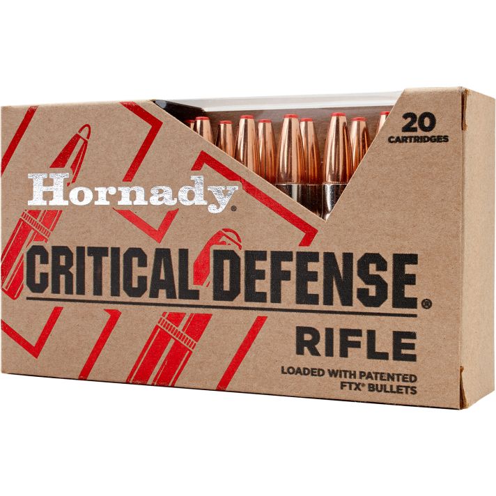 Hornady 80920 Critical Defense308Win 155gr Flex Tip eXpanding 20 Per Box/10 Case