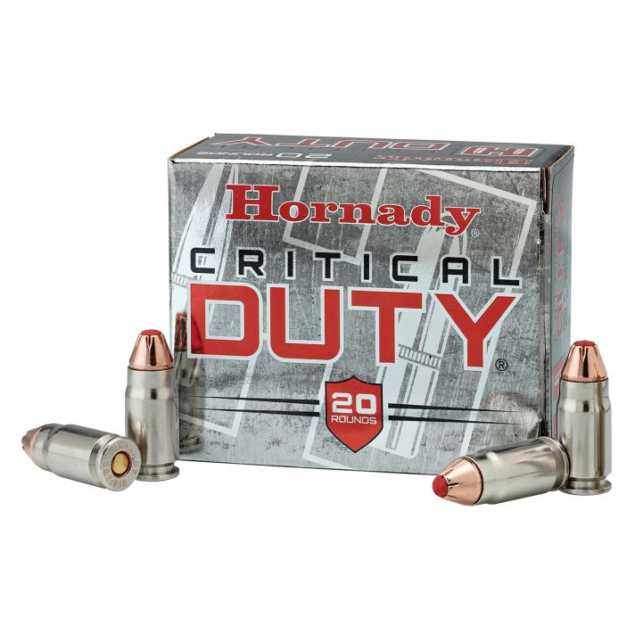 Hornady 90216 Critical Duty9mmLuger+P 124gr Hornady FlexLock 25 Per Box/10 Case