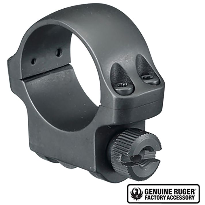 Ruger 90277 3BHM Scope RingMatte Black 1" Low