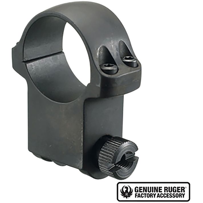 Ruger 90280 6BHM Scope RingMatte Black 1" Extra High