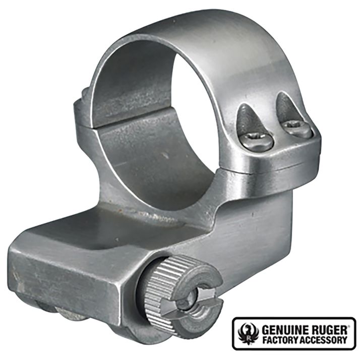 Ruger 90288 4KO Offset Scope RingSilver 1" Medium