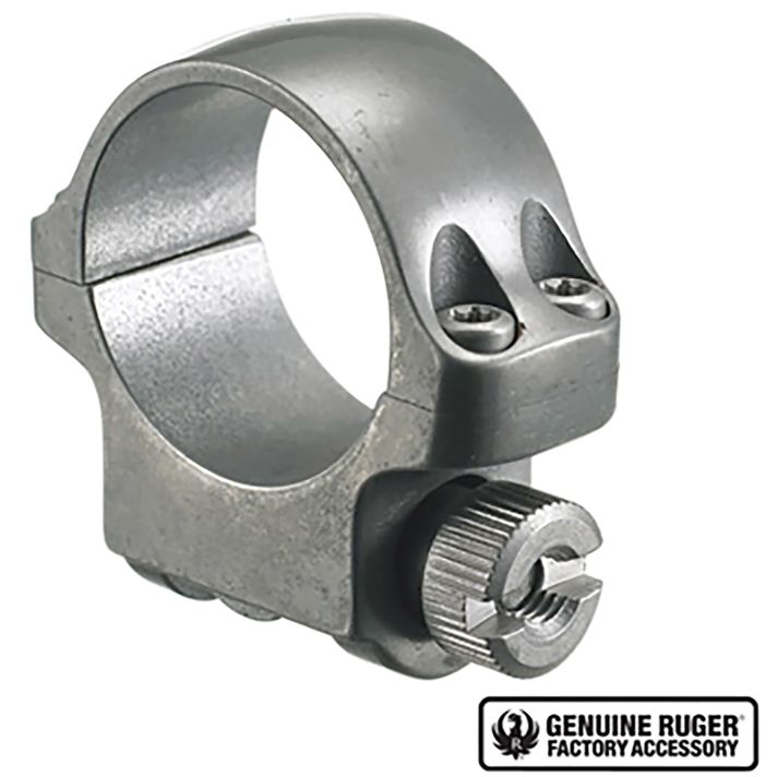Ruger 90293 3KTG Scope RingSilver 1" Low