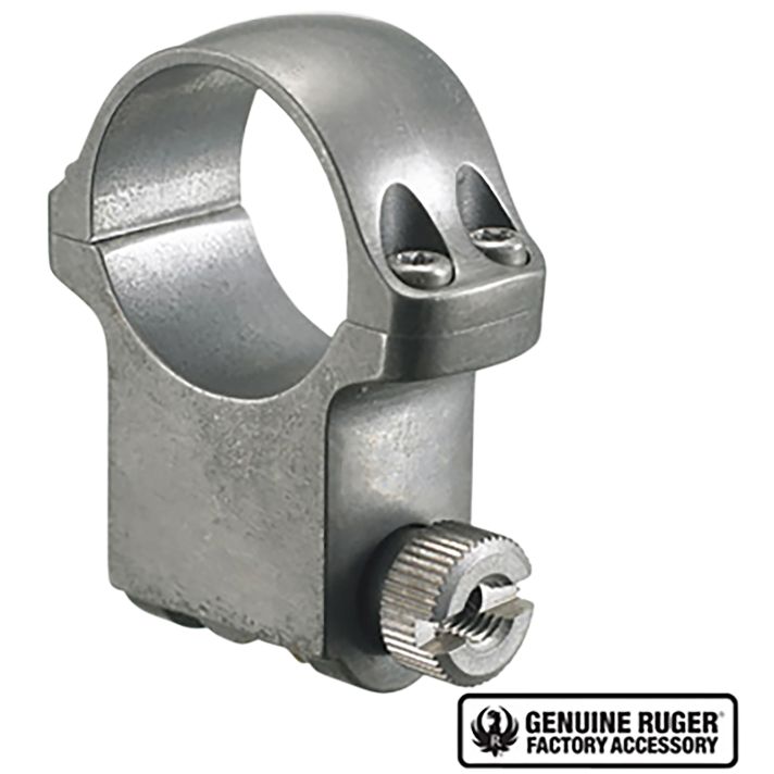 Ruger 90296 6KTG Scope RingSilver 1" Extra High