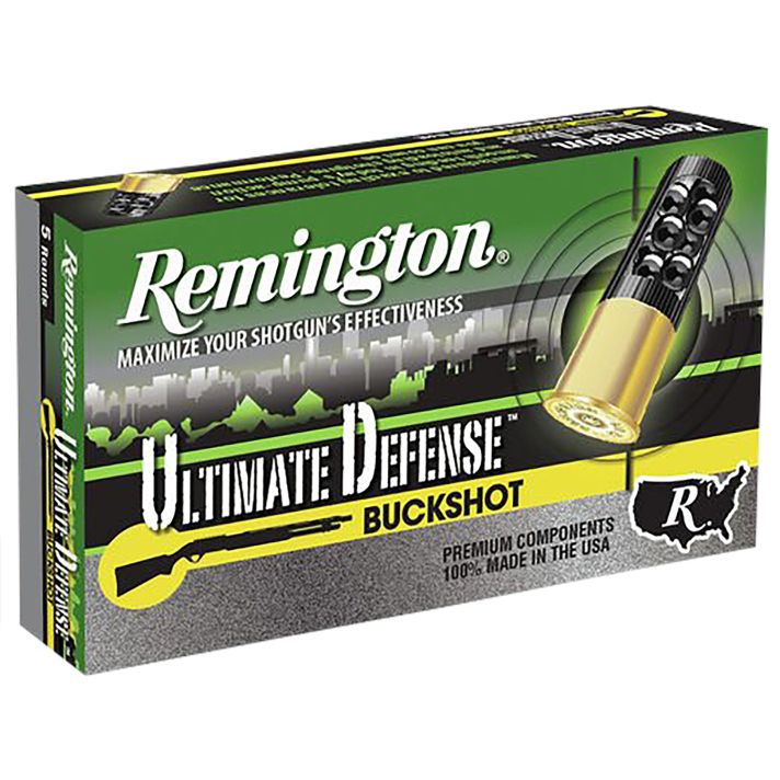 Remington Ammunition 20633 Ultimate Defense Buckshot 12Gauge 3" 00Buck Shot 5 Per Box/20 Case