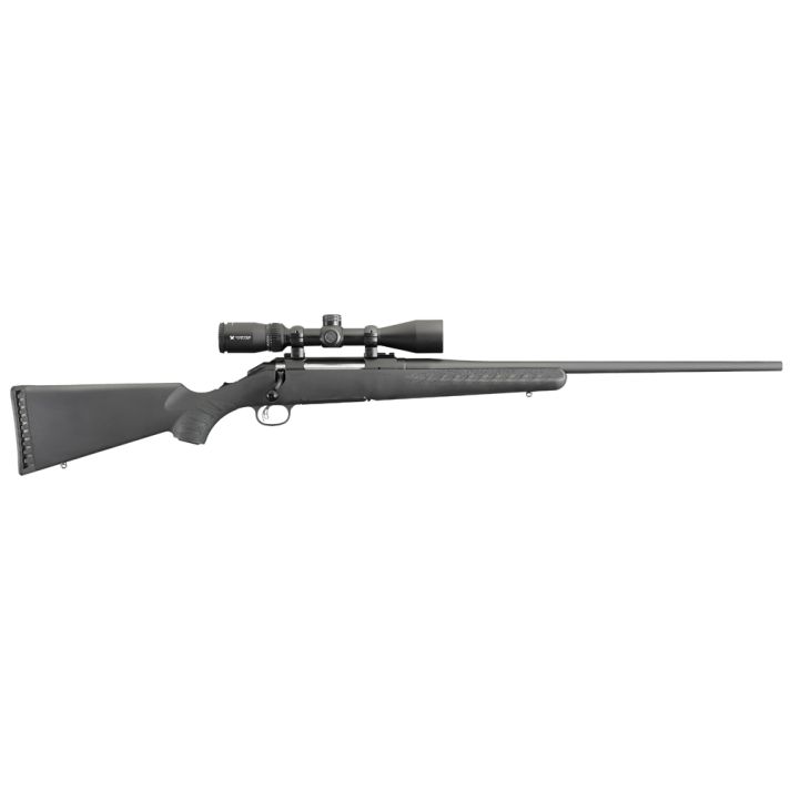 Ruger 16934 AmericanFull Size 308 Win 4+1 22" Matte Black Steel Barrel, Matte BlackAlloy Steel Receiver w/Picatinny Rail, Black Fixed Synthetic Stock, Vortex Crossfire II 3-9x40mm