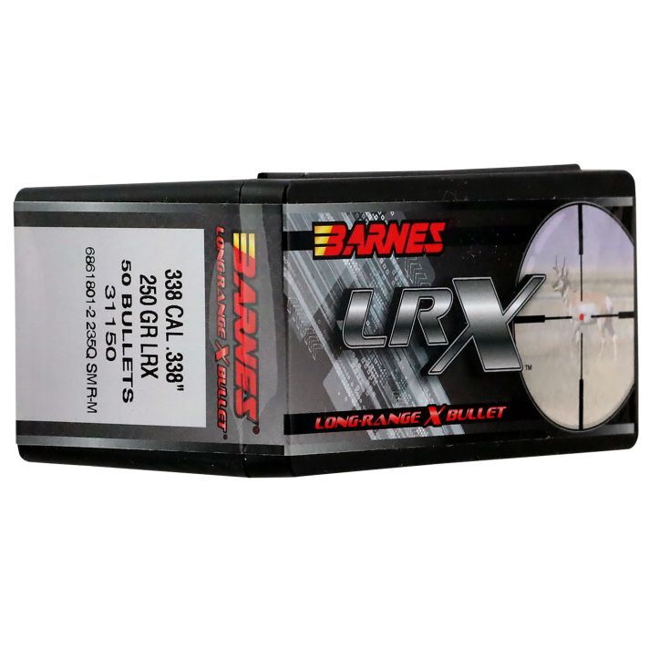 Barnes Bullets 31150 LRX Long Range 338Cal 250gr Boat Tail 50/Box