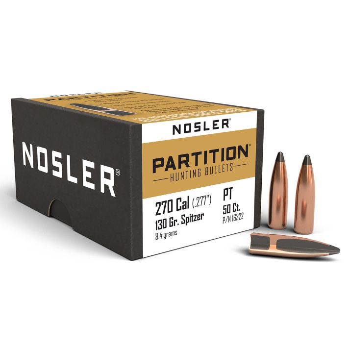 Nosler 16322 Partition270Win 130gr Partition Spitzer 50/Box