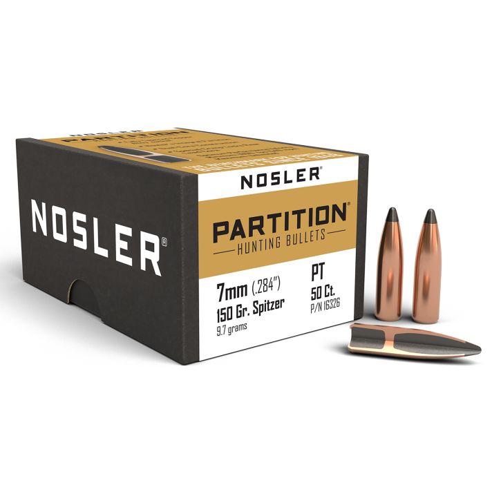 Nosler 16326 Partition7mm 150gr Spitzer 50/Box