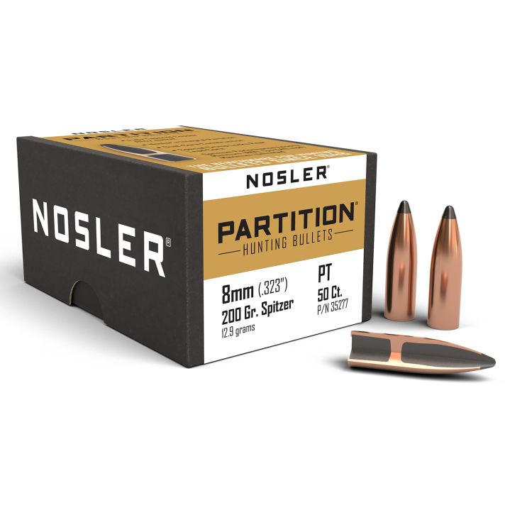 Nosler 35277 Partition8mm 200gr Partition Spitzer 50/Box