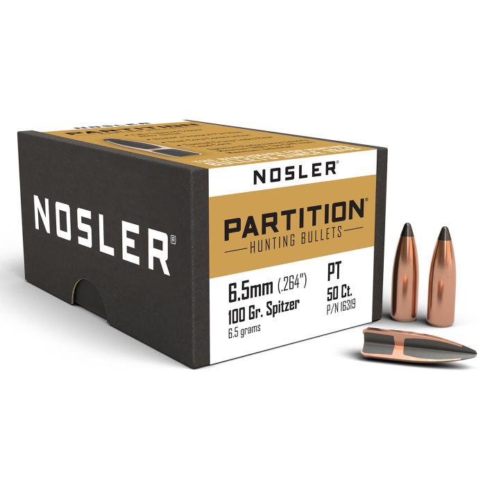 Nosler 16319 Partition6.5 Creedmoor 100gr Partition Spitzer 50/Box