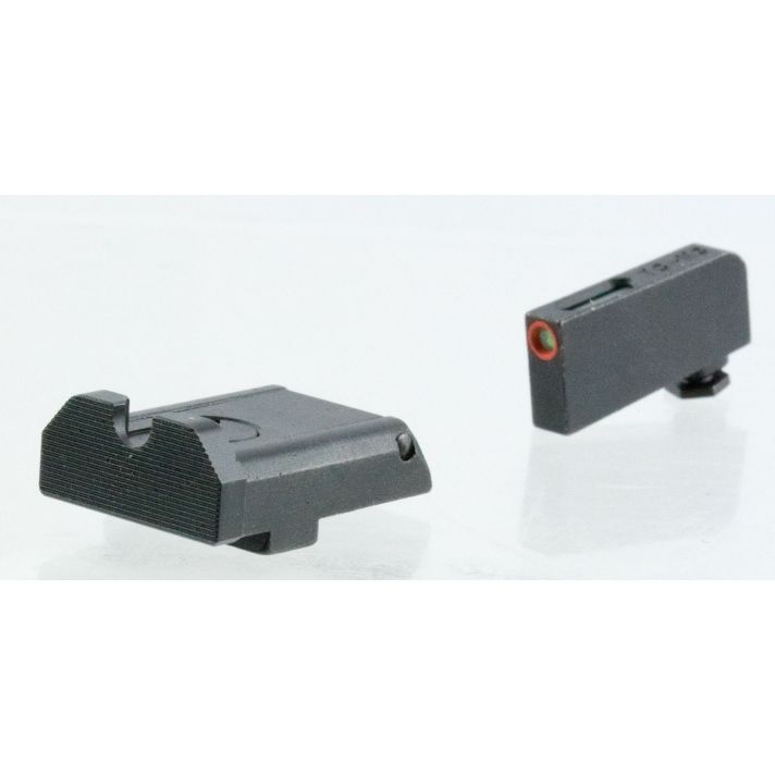 TruGlo TG13GLAPC TFX ProOrange Fiber Optic, Tritium Front/ Black Rear/Black Nitride Fortress Frame/Compatible w/Most Glock Except Single Stack & MOS, Front Post/Rear Dovetail Mount