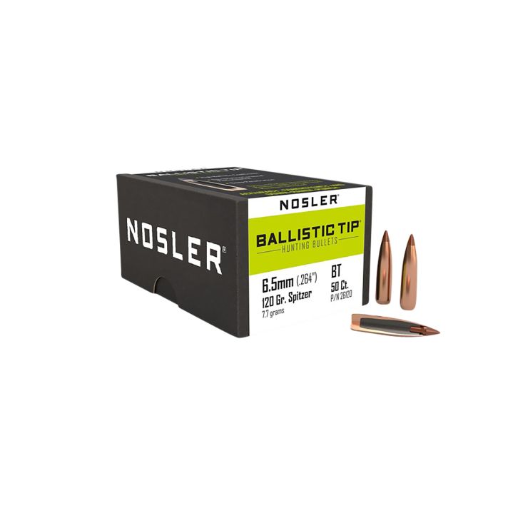 Nosler 26120 Ballistic Tip6.5mm 120gr Spitzer 50/Box