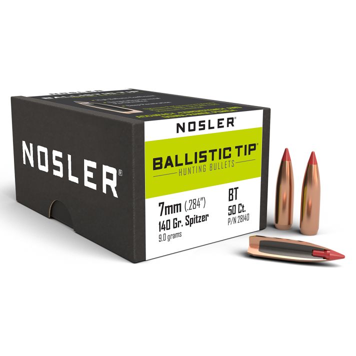 Nosler 28140 Ballistic Tip7mm 140gr Spitzer 50/Box