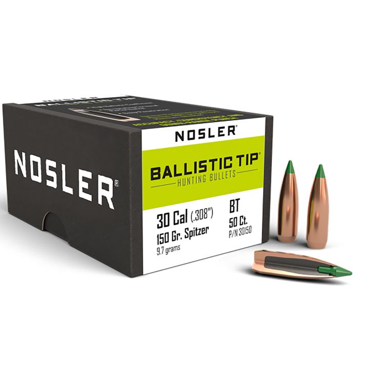Nosler 30150 Ballistic Tip30Cal 150gr Spitzer 50/Box