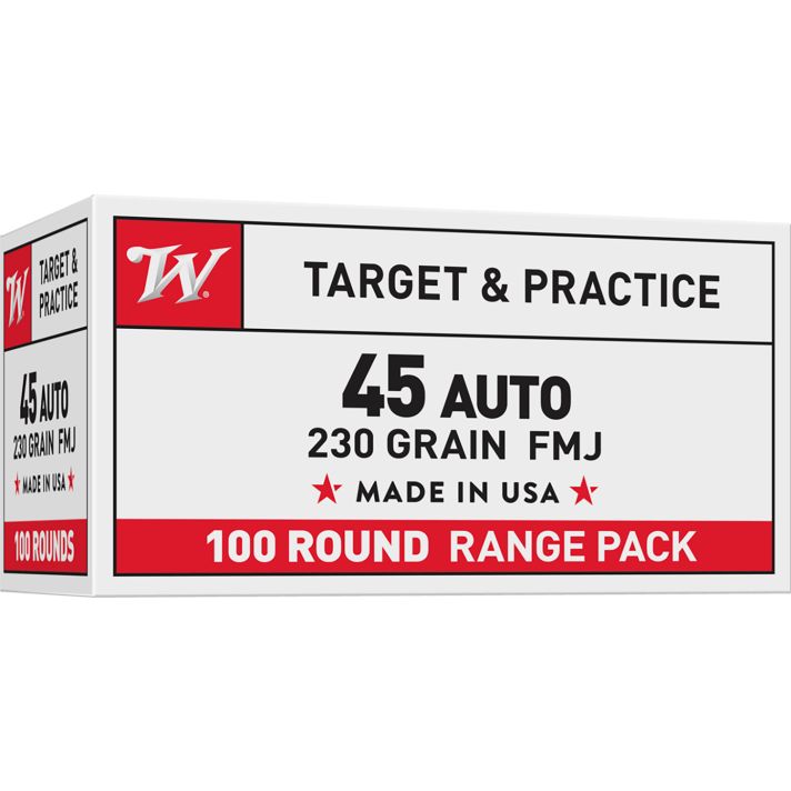 Winchester Ammo USA45AVP USA Value Pack 45ACP 230gr Full Metal Jacket 100 Per Box/5 Case