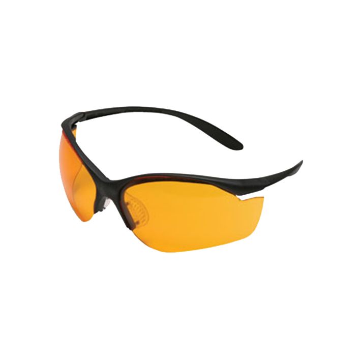 Howard Leight R01537 Uvex Vapor II Shooting Glasses Adult Orange Lens Anti-Fog Polycarbonate Black Frame