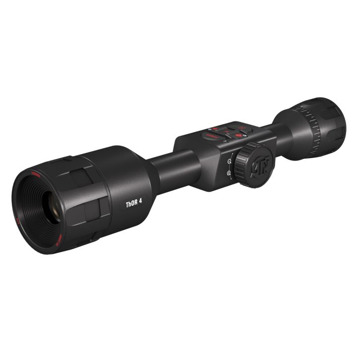 ATN TIWST4382A Thor 4 384 Thermal Rifle Scope Black Anodized 2-8x Multi Reticle 384x288, 60Hz Resolution Features Rangefinder