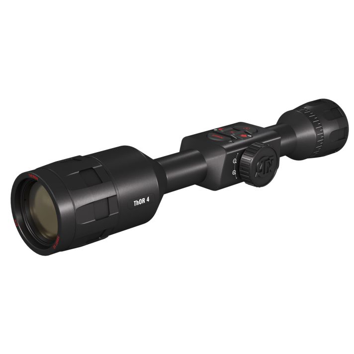 ATN TIWST4384A Thor 4 384 Thermal Rifle Scope Black Anodized 4.5-18x Multi Reticle 384x288, 60Hz Resolution Features Rangefinder