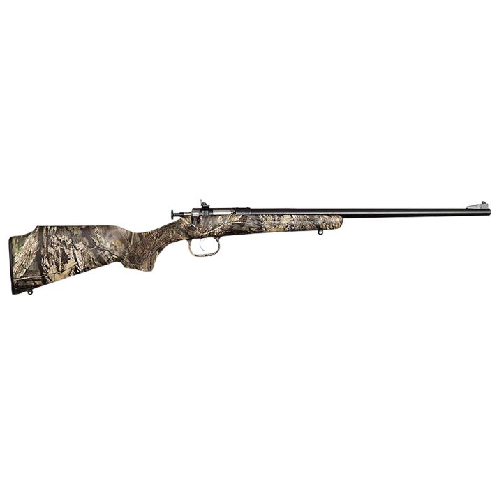 Crickett KSA2284 Youth22 WMR 1rd 16.12" Blued Barrel/Receiver, Fixed Front/Adjustable Rear Peep Sights, Mossy Oak Break-Up Synthetic Stock w/11.5" LOP, Rebounding Firing Pin Safety