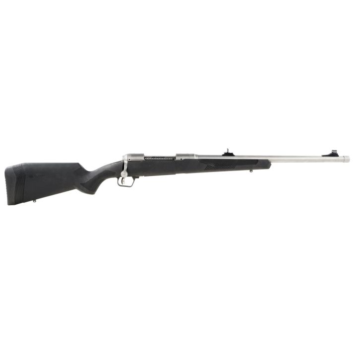 Savage Arms 57043 110 Brush Hunter Full Size 338 Win Mag 4+1 20" Matte Threaded Barrel, Matte Drilled & Tapped Stainless Steel Receiver, Fixed Matte Black Synthetic Stock, Right Hand