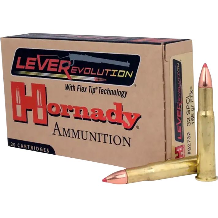 Hornady 82732 LEVERevolution32WinSpecial 165gr Flex Tip eXpanding 20 Per Box/10 Case
