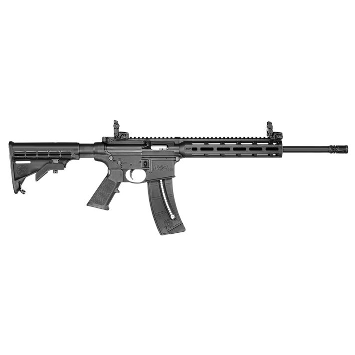 Smith & Wesson 10208 M&P15-22 Sport 22 LR Caliber with 25+1 Capacity, 16.50" Barrel, Matte Black Metal Finish & 6 Position CAR Black Synthetic Stock Right Hand