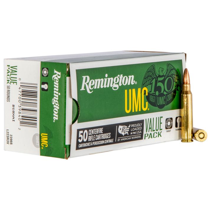 Remington Ammunition 23966 UMC Value Pack 223Rem 55gr Full Metal Jacket 50 Per Box/8 Case