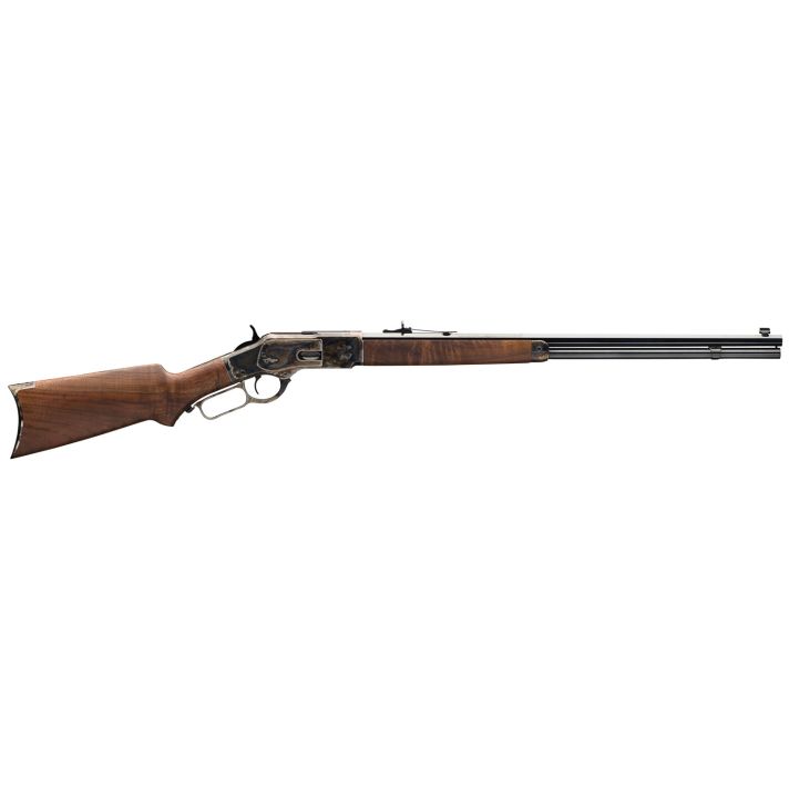 Winchester Guns 534228137 Model 1873 Sporter 38 Special, 357 Mag 13+1 Cap 24" Octagon Barrel Color Case Hardened Rec Satin Oiled Walnut Fixed Pistol Grip Stock Right Hand (Full Size)