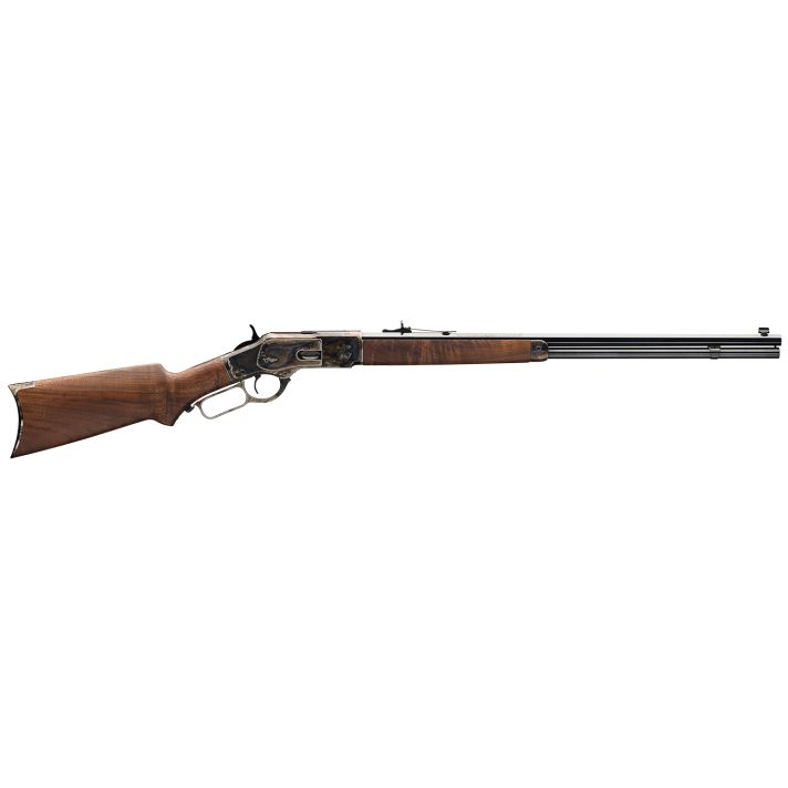 Winchester Guns 534228141 Model 1873 Sporter 45 Colt (LC) 14+1 Cap 24" Octagon Barrel Color Case Hardened Rec Satin Oiled Walnut Fixed Pistol Grip Stock Right Hand (Full Size)