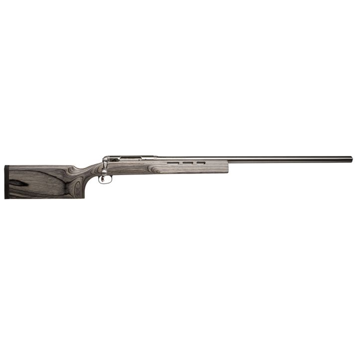 Savage Arms 18533 12 F Class Full Size 6mm BR 1rd 30" Stainless Heavy Barrel, Matte Stainless Steel Receiver Drilled & Tapped, Satin Gray Fixed Laminate Stock, Right Hand