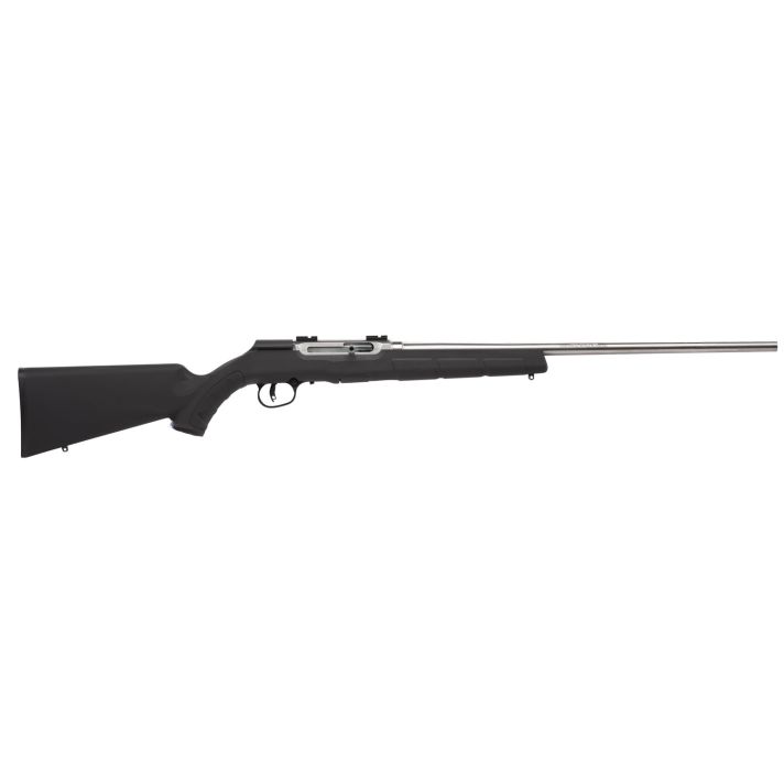 Savage Arms 47216 A22 FSS Full Size 22 LR 10+1 22" Matte Sporter Barrel, Matte Drilled & Tapped Stainless Steel Receiver, Matte Black Fixed Synthetic Stock, Right Hand