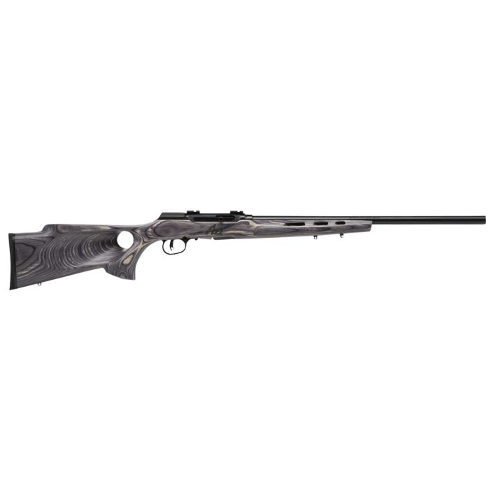 Savage Arms 47221 A Series Target Full Size 22 WMR 10+1 22" High Luster Heavy Target Barrel, High Luster Drilled & Tapped Carbon Steel Receiver, Gray Thumbhole Laminate Stock, Right Hand