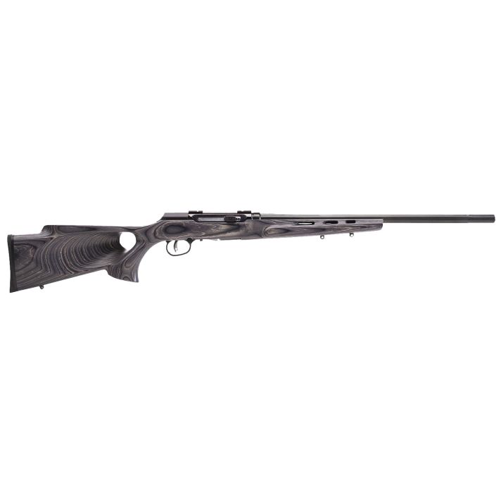 Savage Arms 47215 A Series Target Full Size 22LR 10+1 22" High Luster Heavy Target Barrel, High Luster Drilled & Tapped Carbon Steel Receiver, Gray Thumbhole Laminate Stock, Right Hand