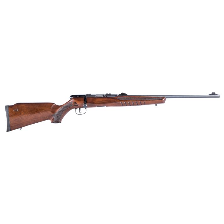 Savage Arms 70510 B22 G Full Size 22 WMR 10+1 21" Matte Black Sporter Barrel, Matte Black Drilled & Tapped Carbon Steel Receiver, Satin Hardwood Fixed Sporter Stock, Right Hand