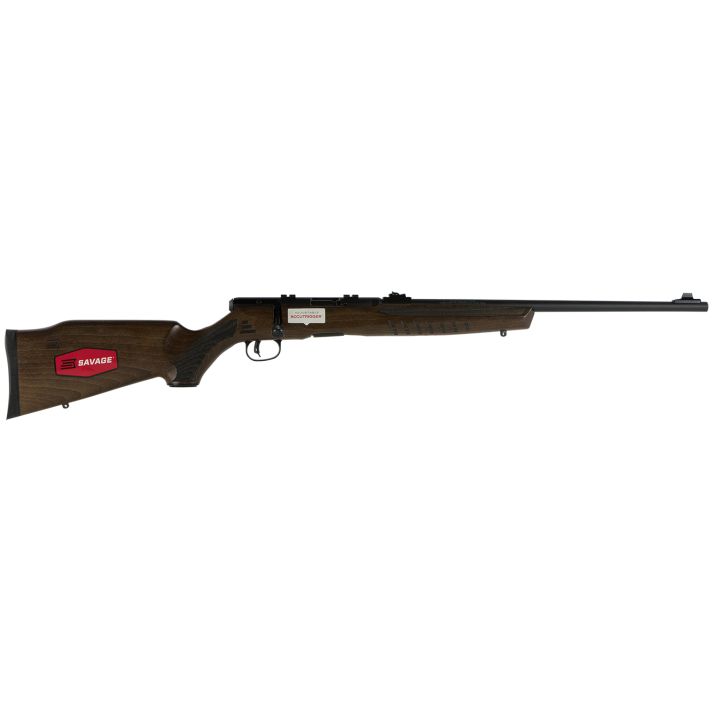 Savage Arms 70810 B Series G Full Size 17 HMR 10+1 21" Matte Black Sporter Barrel, Matte Black Drilled & Tapped Carbon Steel Receiver, Satin Hardwood Fixed Stock, Right Hand