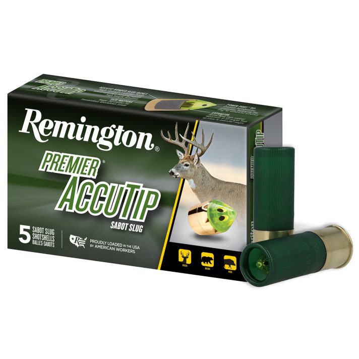 Remington Ammunition 20727 Premier AccuTip12 Gauge 2.75" Sabot Slug Shot 5 Per Box/ 20 Cs