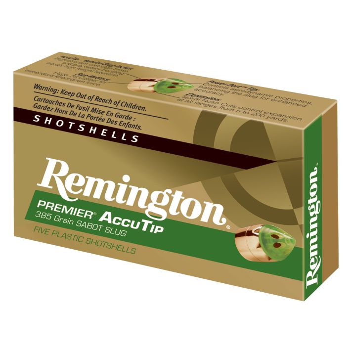 Remington Ammunition 20731 Premier AccuTip12 Gauge 3" Sabot Slug Shot 5 Per Box/ 20 Cs