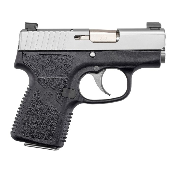 Kahr Arms KP38233N P *CA Compliant 380 ACP Caliber with 2.53" Barrel, 6+1 Capacity, Black Finish Frame, Serrated Matte Stainless Steel Slide, Textured Polymer Grip & TruGlo Night Sights