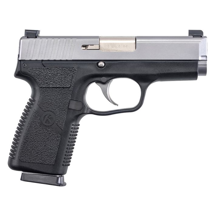 Kahr Arms KP9093NA P9mm Luger Caliber with 3.60" Barrel, 7+1 or 8+1 Capacity, BlackFinish Frame, Serrated Matte Stainless Steel Slide, Textured Polymer Grip & TruGlo Night Sights