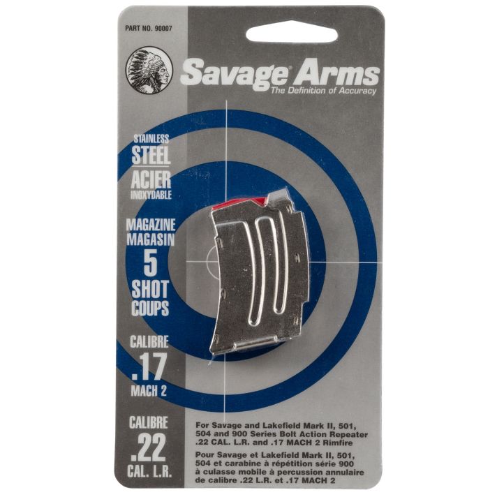 Savage Arms 90007 MKII5rd 22 LR/17 Mach 2 Stainless Steel