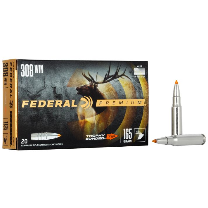 Federal P308TT2 Premium308Win 165gr Trophy Bonded Tip 20 Per Box/10 Case