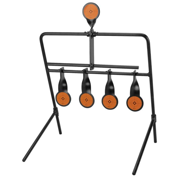 Caldwell 902365 ResettingRimfire Resetting Steel Target Black/Orange Impact Enhancement Motion 2.50"