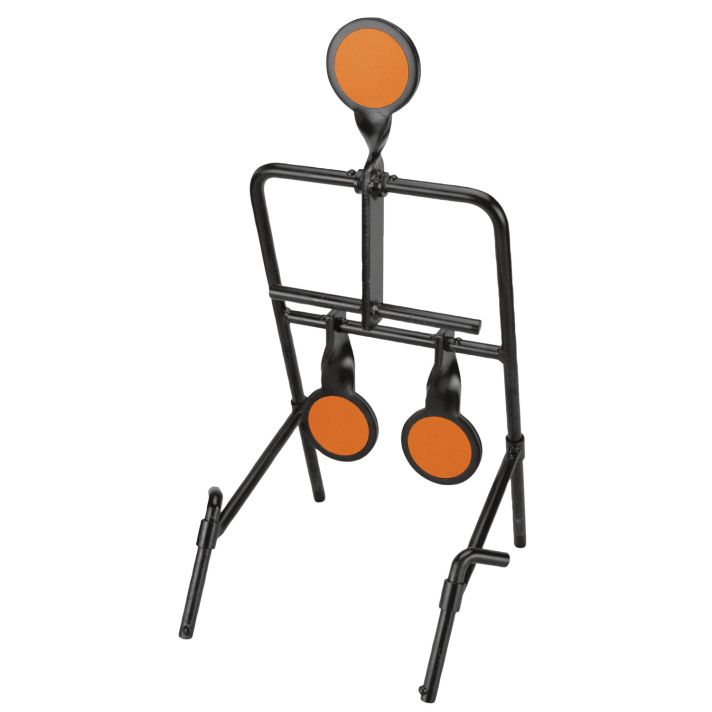 Caldwell 1071002 ResettingHandgun Resetting Steel Target Black/Orange Circle Illustration Impact Enhancement Motion 3.50"