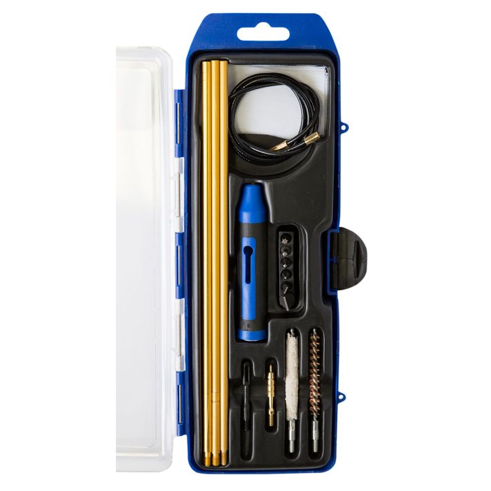 DAC GM22HY GunMaster Hybrid Cleaning Kit 22 Cal Rifle/16 Pieces Black/Blue