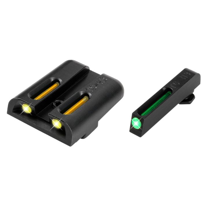 TruGlo TG131GT1Y TFOGreen/Tritium/Fiber Optic Front Sight-Yellow/Tritium/Fiber Optic Rear Sight Glock 17/17L/19