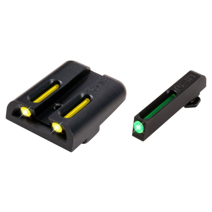 TruGlo TG131GT2Y TFOGreen/Tritium/Fiber Optic Front Sight-Yellow/Tritium/Fiber Optic Rear Sight Glock 20/21