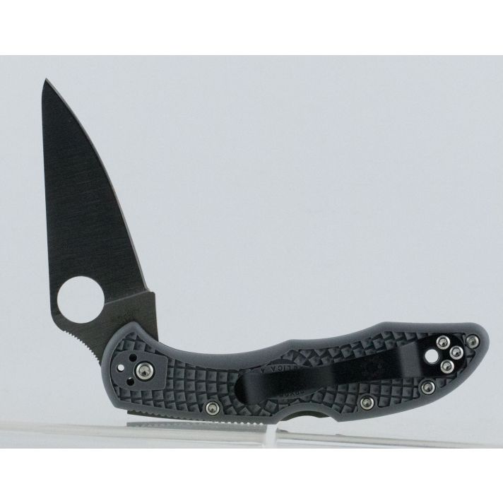 Spyderco C11FPGY Delica 4 Lightweight 2.88" Folding Drop Point Plain VG-10 SS Blade Gray FRN Handle Includes Pocket Clip