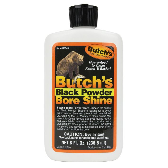 Butchs 02949 Black Powder Bore Shine 8 oz Squeeze Bottle