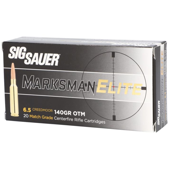 Sig Sauer E65CM120 Marksman Elite6.5 Creedmoor 140 gr Open Tip Match 20 Per Box/ 10 Case