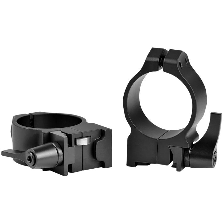 Warne 14RLM MaximaMatte Black Steel 30mm Tube Medium 0 MOA, Fits Ruger No.1/Mini 14/Blackhawk